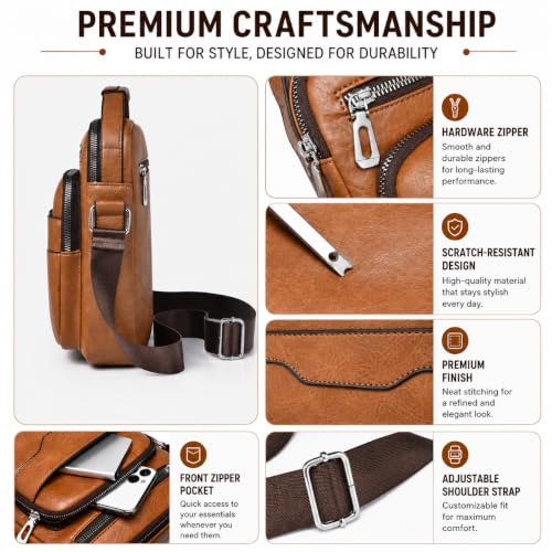 Image of CAVALO - Be Unique Sling Bag| Waterproof | Slim Crossbody Side Bag for Men & Women | Hard Shell Anti-Theft for Travel & Daily Use| Six Pocket|