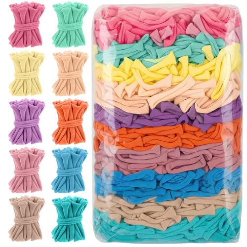 Image of Kifmurase 1000 Pcs Refill Loops for 7 Inch Weaving Loom, 10 Colors Loom Loops for Potholder Making, Elastic Weaving Loop Craft Flexible Loom DIY Kit Craft Bands for Adults DIY Projects Gifts (Macaron)
