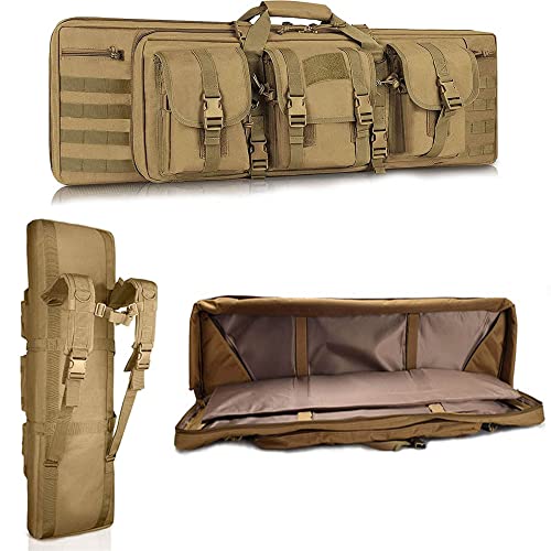 Maletines Tácticos para Rifles, Estuche Blando para Escopeta Bolsa de Rifle Mochila de Pistola, Bolsa de Pistola Multifuncional Bolsa de Aparejos de Pesca para Rifles de Caza de Tiro- Brown||93cm
