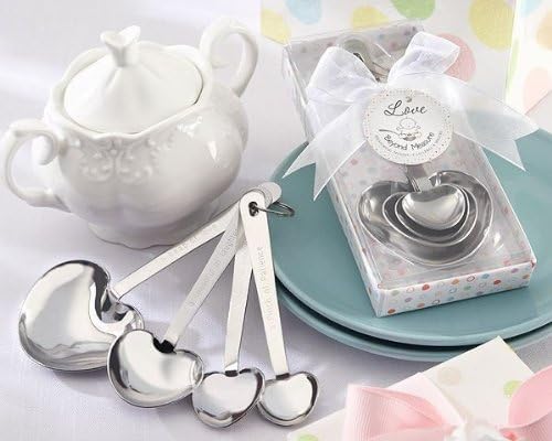 Love Beyond Measure Stainless-Steel Measuring Spoons Baby Shower Favor -48 Count