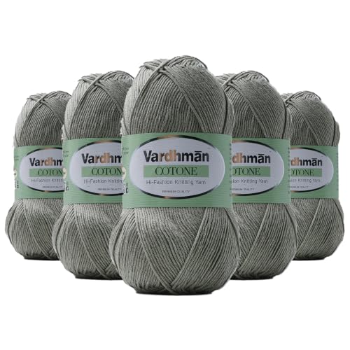 Image of Vardhman Cotone Cotton Acrylic Yarn 6 Ply Fine Weight Yarn | Pack-5