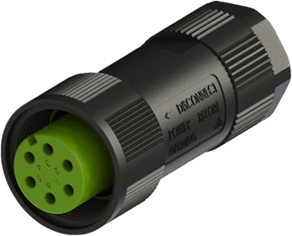 10-Pack Waterproof IP68 Industrial Butt Connector Cable Power Connector M20 6-pin Aircraft Male Socket(EC06681-2012-BF 5A)