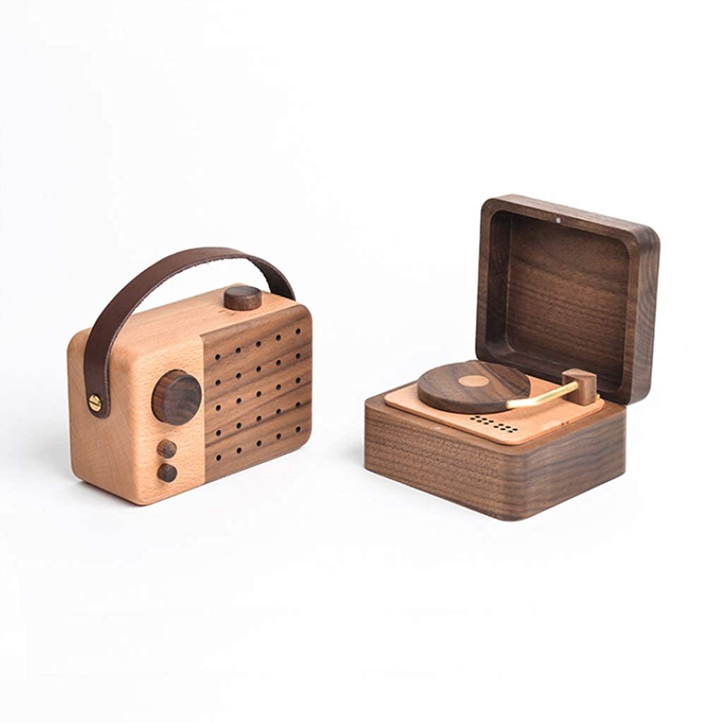 レトロ木製オルゴール グラモフォン付き レトロ木製オルゴール グラモフォン付き