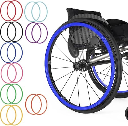 Housses De Main Courante De Fauteuil Roulant, Housses De Protection For Anneau De Poussé Accessoires Pour Fauteuil Roulant, Housse En Silicone Pour Améliorer...