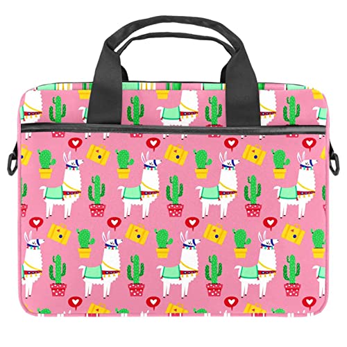 Sacoche ordinateur portable 13.3 housse 14 pouces rose motif lama