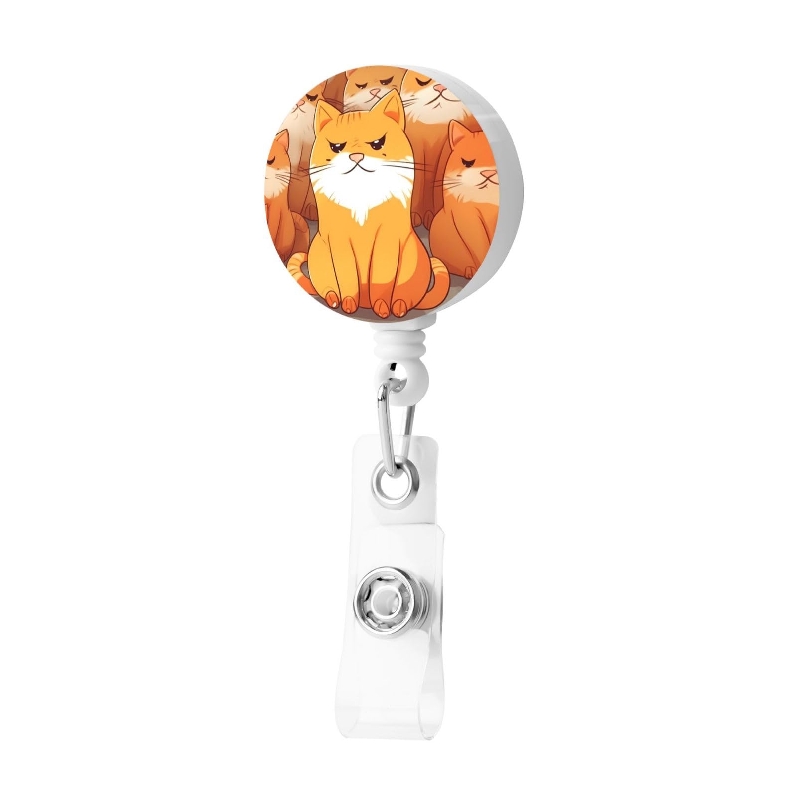 Lot De 6 Porte-Badges Rétractables à Motifs Animaux – En Acrylique Et Nylon, Pour Carte D'Identité, Clés, Badge Professionnel