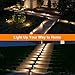 8 Pack Solar Powered Step Lights Outdoor Waterproof LED for Outside Deck Stair Safety Decorative Lamps for Porch, Wall, Fence, Walkway, Yard, Patio, Dual Sided Glow for Enhanced Security Warm White