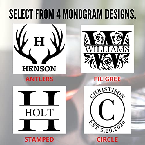 Personalized Humidor Cigar Wooden Box (Stamped Design) - Case Storage for 50 Cigars and with Humidifier, Engraved with Monogram - Birthday and Christmas Gift for Him, Dad, Boyfriend, Grandpa - Image 6