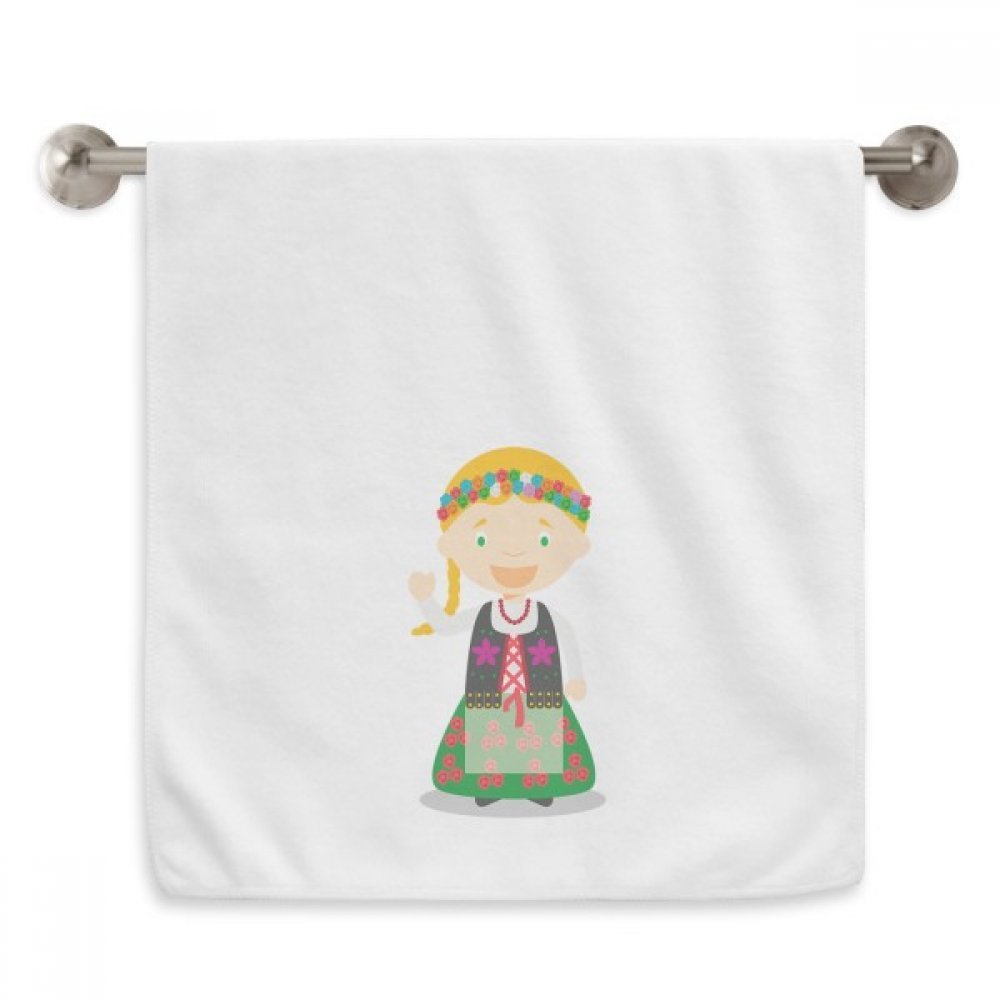 Serviette débarbouillette Sourire Blond Pologne pour le rituel beauté du matin