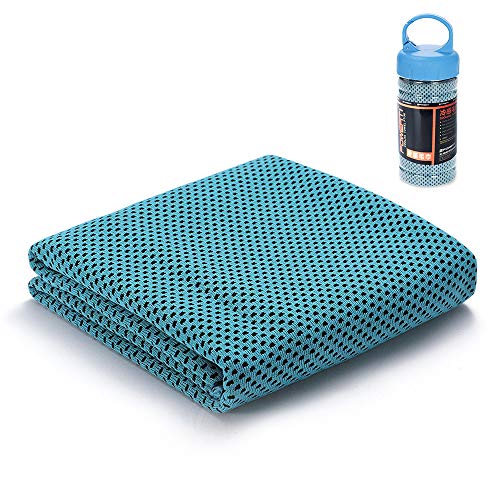 Lixada1 Toalha de resfriamento esportiva de 30,48 x 101,6 cm, toalha de secagem rápida, absorvente d