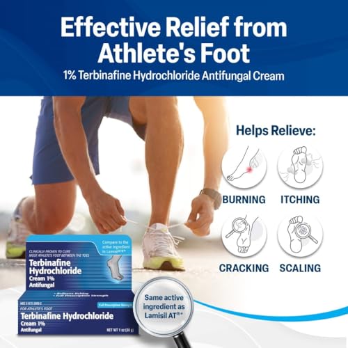 image for TARO Terbinafine Hydrochloride antifungal Cream 1% - Athletes Foot Cre