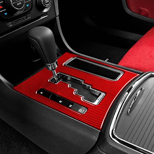 Image of Gear Shift Panel Decals for 2011-2014 Chrysler 300 / 300C / 300S / Limited /Base Accessories Carbon Fiber Interior Stickers