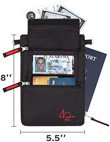 Premium Neck Wallet & Passport Holder - Travel Wallet for Women & Men with RFID Blocking - Image 5