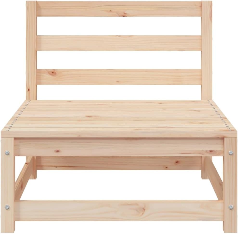 Patio Sofas Armless 2 pcs 27.6"x27.6"x26.4" Solid Wood Pinegarden Outdoor Chairs Patio Furniture Set Patio chairsSuitable for Courtyard Gardens