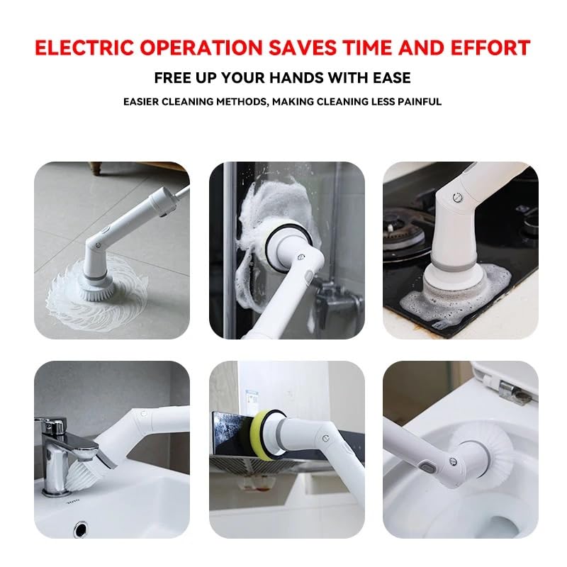 Electric Rotating Scrubbers, Waterproof Rechargeable Electric Cleaning Brushes - Image 3
