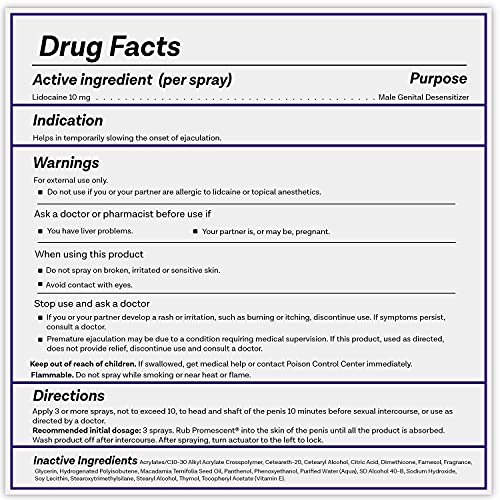 Promescent Prolonging Delay Spray For Men (3 Travel Size Pack) Unique Topical Lidocaine Formula For Better And Maximized Sensation And Climax - Size 2.6 Ml #TOP5