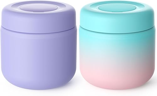 Miniatura 7 de Tarro de comida aislado para sopa termo para comida caliente para niños, cajas Bento de acero inoxidable de 13.5 onzas, a prueba de fugas, lonchera