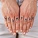Knuckle Viking Runes - Runes Temporary Tattoo