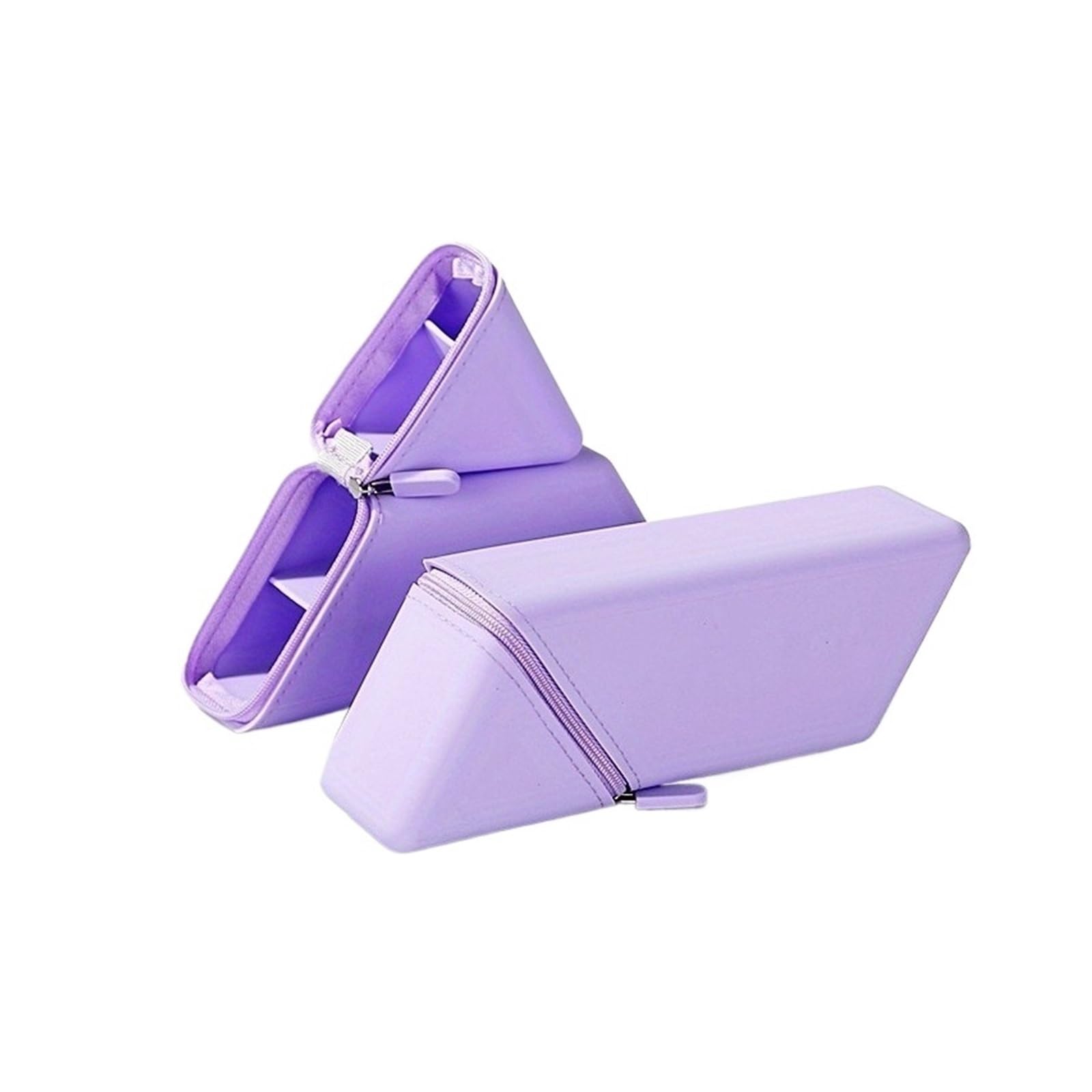 XUCZHAI Foldable Silicone Pen Holder-Large Capacity Expandable Pencil Cup For Desk, Study & Office, Portable For Students/Teachers(PURPLE)
