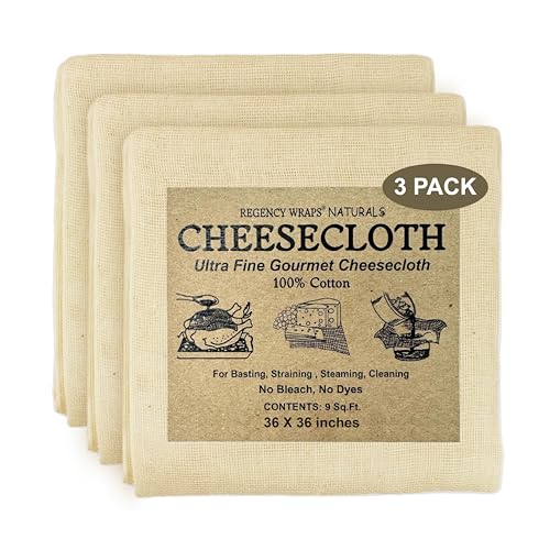 Regency Wraps 100% Cotton Ultra Fine Natural Cheese Cloth, 27 sq.ft 36