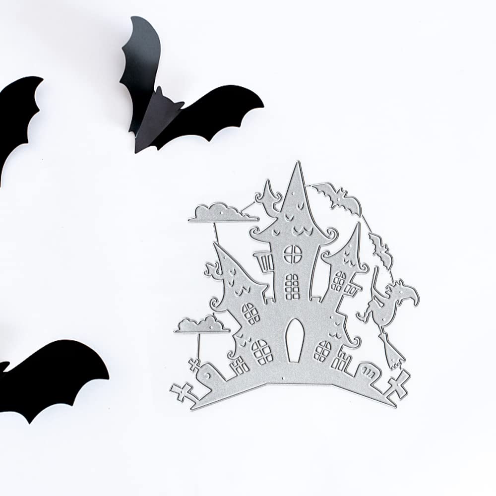Heureppy Halloween wykrojniki do domu, wykrojniki do tworzenia kart, tło do domu, nietoperze, wytłaczanie, szablon, narzędzie, DIY, scrapbooking, album fotograficzny, rękodzieło, materiały dekoracyjne