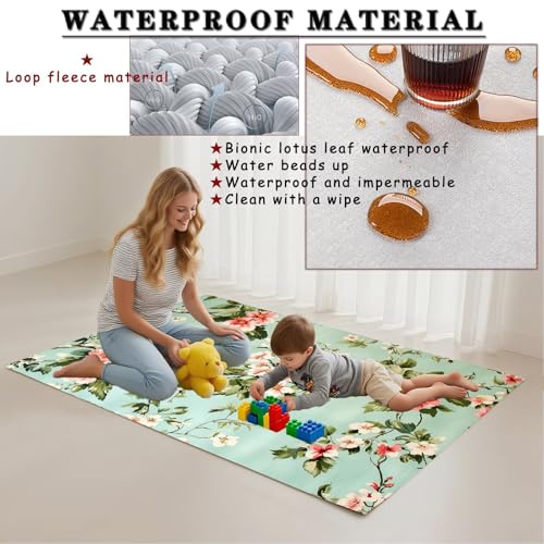 Petit tapis de salon imperméable résistant rectangulaire - 3