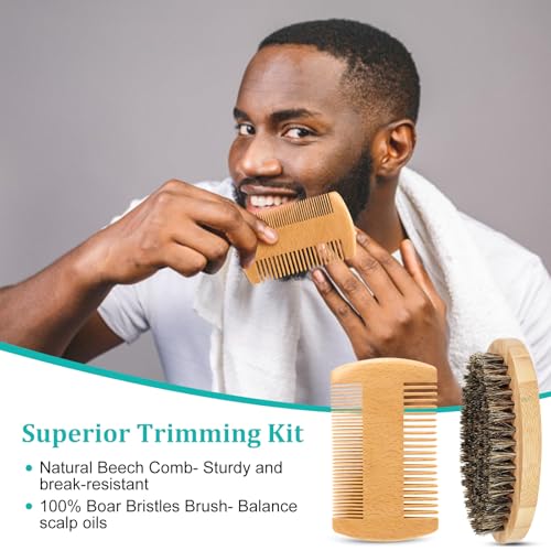 Gifts for Dad, Beard Kit & Keychain - Practical & Thoughtful Combo, Birthday/Christmas Gifts for Dad/Stepdad/Father/Daddy, Men's Self-care Set & Constant Keepsake, Dad Gifts from Kids Son Daughter - Image 5