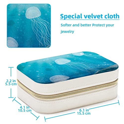 Boîte à bijoux de voyage méduse bleue idéale pour vos vacances - 5
