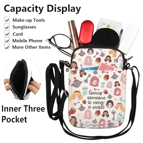 G2TUP Anime Character Crossbody Bag Manga Gifts Anime Lover Gifts Loving Someone Is Never a Waste Anime Shoulder Bag3