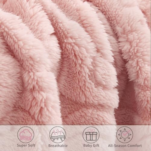 Image of Pro Goleem Elephant Baby Fleece Blanket, Baby Blanket for Girls, 30 inch x 40 inch Soft Crib & Stroller Blanket for Newborns and Toddlers, (Pink)
