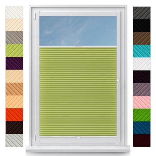 Concept Blinds Persianas Plisadas Personalizadas – Instalación Fácil SIN PERFORACIÓN Ancho de 40 cm a 200 cm, Alto de 20 cm a 260 cm – Estores Premium para Ventanas y Puertas