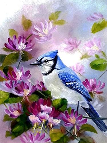 Peinture au diamant 5D oiseau fleur mosaïque point de croix strass cristal