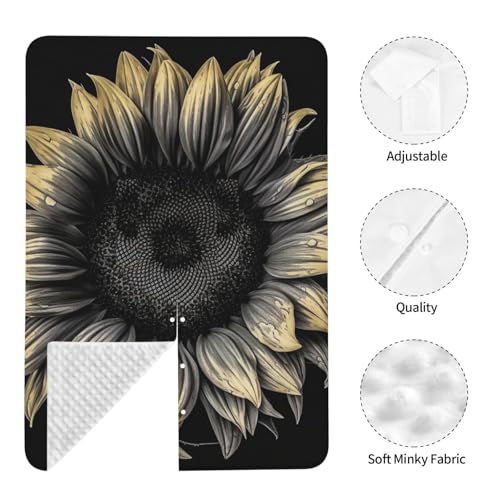 Housse de siège auto bébé tournesol et canopée de poussette multi-usage - 7