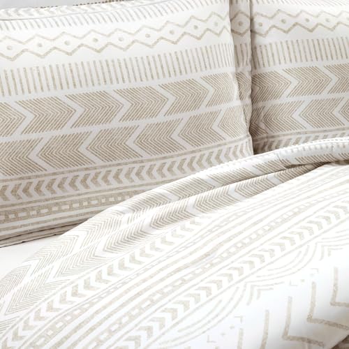 Lush Decor Hygge Geo Reversible 5 Piece Comforter Set, Full/Queen,