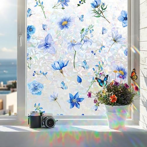 Amazon.com: Coavas Stained Glass Window Privacy Film, Rainbow Static ...