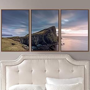 signwin 3 Piece Framed Canvas Wall Art Lake...