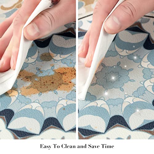 Jabogrii 2Pcs Kitchen Rugs, Cushioned Anti Fatigue Kitchen Mat Pvc Non Slip Waterproof Rug Runner Comfort Standing Floor Mats Kitchen Carpet Set For Sink, Laundry 17"X48"+17"X28" #TOP5