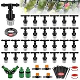 GZjiyu 90 Stk Bewässerungssystem Garten, Micro Drip System Automatische Bewässerung Kit, Sprinkler Tröpfchenbewässerung DIY Gartenbewässerung, für Pflanzen Garten Gewächshaus Blumen