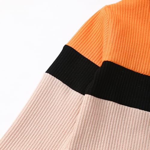 Image of Kid Toddler Boy Clothes Color Block Sweatshirt and Casual Pants 2Pcs Boys Fall Winter Outfits 1-5T