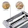 MZTOGR Machine à pâtes et raviolis, lot de 6 pièces en acier de 150 mm avec 9 réglages d'épaisseur réglables, avec accessoire pour raviolis, égouttoir à pâtes #3