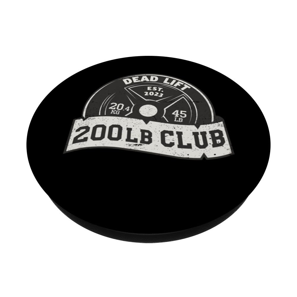 200 Lb Pound Club Dead Lift Bench Press Squat Train Women PopSockets Standard PopGrip