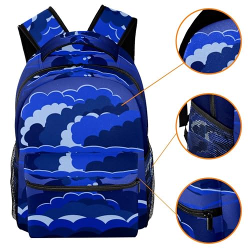 Sac à dos voyage bleu grand volume avec compartiment ordinateur portable