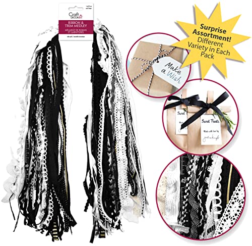 Ribbons For Crafts Wrapping Ribbon Fabric Ribbon Hair Ribbons For Girls Craft Ribbon Decorative Ribbon Fabric Trim Bow Making Supplies Bow Ribbon Trim Assorted Ribbon Approx 30 Yards (1 Pk) #TOP3