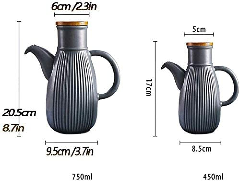 Botella De Aderezo Dispensador De Aceite De Oliva De Porcelana, Dispensador De Botella De Aceite De Oliva O Vinagre, Olla De Aceite De Cerámica A Prueba De Fugas, Utensilios De Cocina-green||750ml
