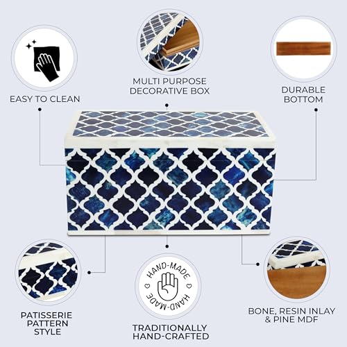 Boîte décorative pour bijoux faits à la main, cadeau souvenir idéal en bois classique