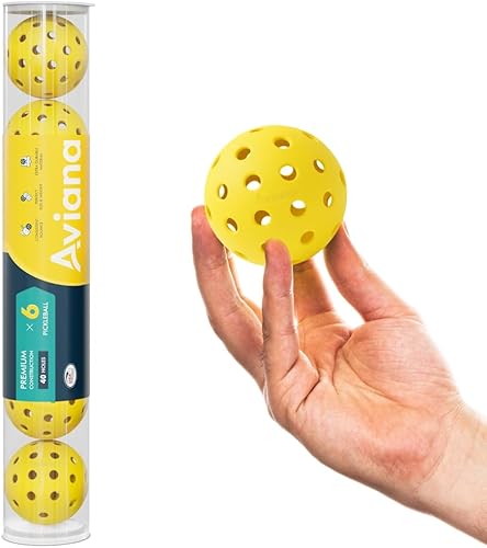 Pelotas de pickleball para exteriores, aprobadas por USAPA para juegos de torneos, paquetes de 6, 12 y 48  Diseño duradero de 40 agujeros  Ideal disponible en Yaxa El Salvador