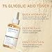 7% Glycolic Acid Exfoliating Toner, Exfoliating Facial Toner, Pore Minimizing Toner, Smooth Skin, Even Tone, Hydrating Formula