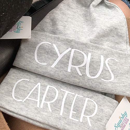 Boy's Personalized Newborn Knotted Baby Beanie Hat