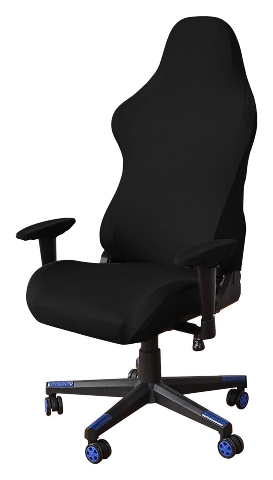 AOICXB Office Chair Seat Covers,Stretchable Gaming Chair Covers,with 1 Pair Armrest Cover, Reclining Racing Style Chair(Black)