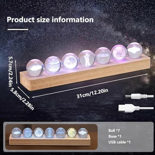 Boule 3D veilleuse décorative contre le stress nocturne en chambre - 5
